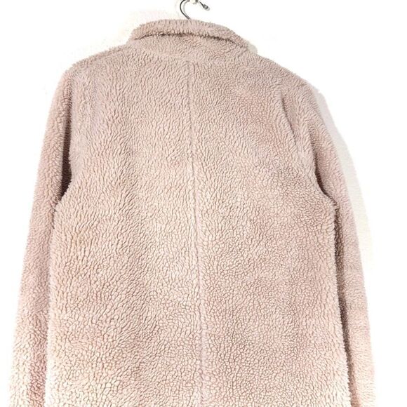 ZADIG and VOLTAIRE Mint Teddy Coat Judo Faux Sherpa Tan Brown 90s Minimal Small - Picture 7 of 11